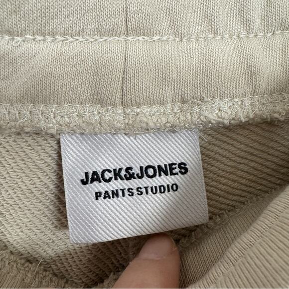 Jack & Jones Cream Cargo Jogger Sweatpants Mens M Classic Casual Cozy Athletic - Picture 7 of 16